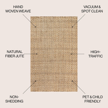 Estera Hand Woven Boucle Chunky Jute Area Rug